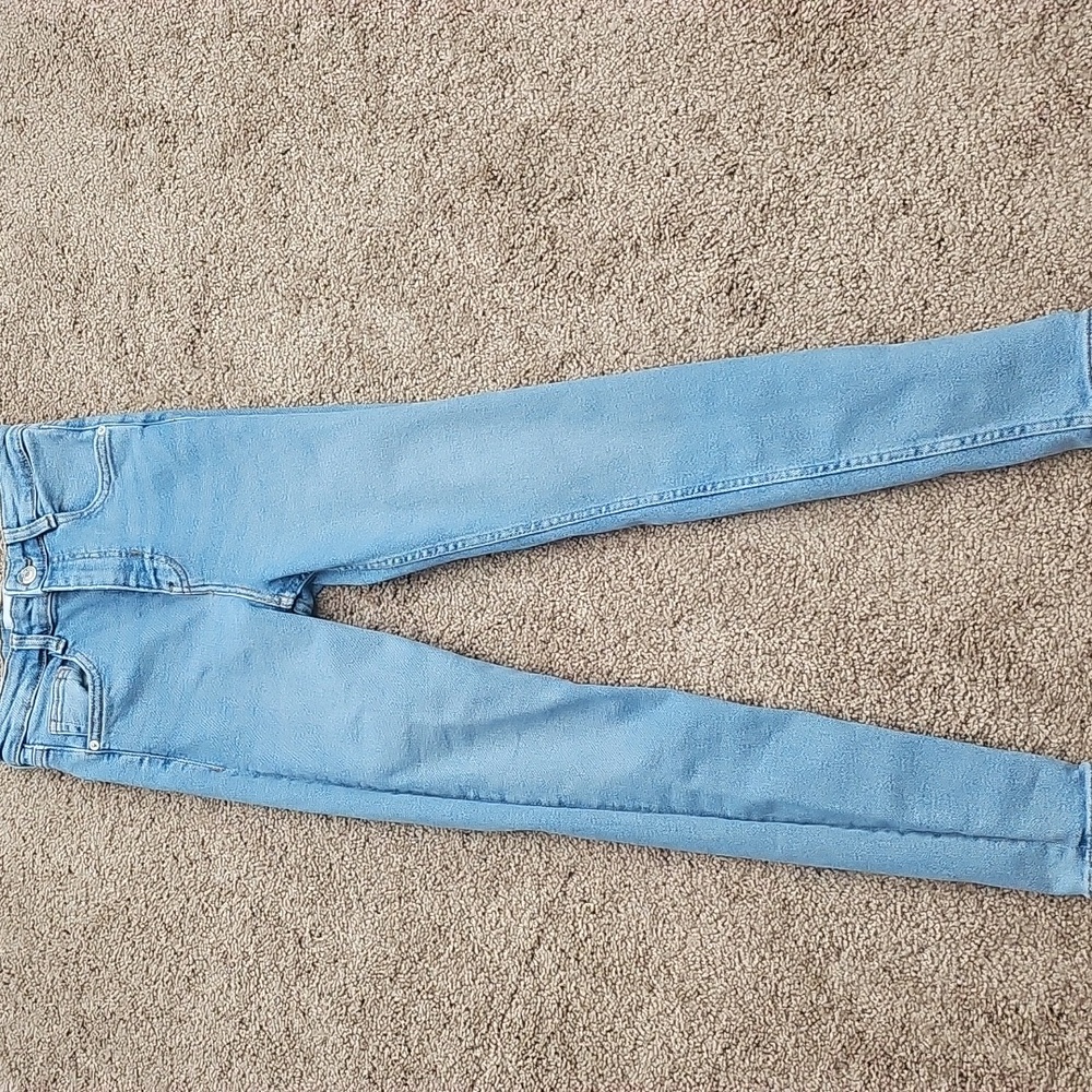 Zara Women's Sky Blue Skinny Jeans